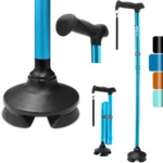Rehaescort Adjustable Folding Walking Cane,Lightweight Heavy Duty Sticks Pivot Tip for Men and Women,Blue