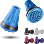 Rehand 2PCS Cane Tips and Crutch Tips Blue,3/4 Inch All Terrain Tip for Cane & Crutch,Rubber Replacement Foot Pad,0.75 Inch Cane Tips Heavy Duty