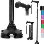 REHAND Adjustable Walking Cane,Lightweight Folding Walking Stick with for Men & Women,Seniors & Adults,Collapsible,Heavy Duty,Black