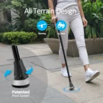 Rehand 2PCS Cane Tips and Crutch Tips Black,3/4 Inch All Terrain Tip for Cane & Crutch,Rubber Replacement Foot Pad,0.75 Inch Cane Tips Heavy Duty - Image 2