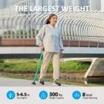 Rehaescort Adjustable Folding Walking Cane,Lightweight Heavy Duty Sticks Pivot Tip for Men and Women,Indigo - Image 3