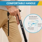 REHAND Adjustable Walking Cane,Lightweight Folding Walking Stick with for Men & Women,Seniors & Adults,Collapsible,Heavy Duty,Black - Image 3