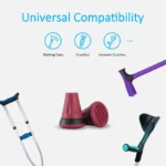 Rehand 2PCS Cane Tips and Crutch Tips Red,3/4 Inch All Terrain Tip for Cane & Crutch,Rubber Replacement Foot Pad,0.75 Inch Cane Tips Heavy Duty - Image 4