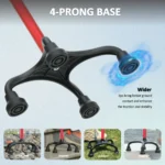 HEALTHBAZAAR Quad Cane Walking Cane for Women & Men for Balance Stability Adjustable Lightweight Walking Stick Red - Image 4