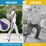 REHAND Walking Canes for Women & Men,Foldable Adjustable Collapsible Walking Stick for Seniors,Pivoting,Purple - Image 4