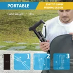 REHAND Adjustable Walking Cane,Lightweight Folding Walking Stick with for Men & Women,Seniors & Adults,Collapsible,Heavy Duty,Black - Image 4