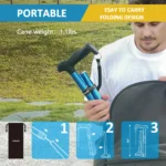 REHAND Adjustable Walking Cane,Lightweight Folding Walking Stick with for Men & Women,Seniors & Adults,Collapsible,Heavy Duty,Blue - Image 4