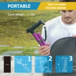 REHAND Adjustable Walking Cane,Lightweight Folding Walking Stick with for Men & Women,Seniors & Adults,Collapsible,Heavy Duty,Purple - Image 4