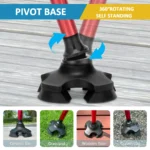 REHAND Self Standing Pivot Walking Cane for Men & Women - Foldable,Adjustable,Lightweight,Soft Handle Grip with Travel Bag, Walking Sticks for Seniors & Adults,Red - Image 5