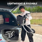 HEALTHBAZAAR 3 Wheels Rollator Walker,Foldable Walker with Detachable Tray and Storage Bag,Capacity 400IBS - Image 5