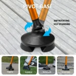 Rehaescort Adjustable Folding Walking Cane,Lightweight Heavy Duty Sticks Pivot Tip for Men and Women,Brown - Image 5