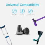 Rehand 2PCS Cane Tips and Crutch Tips Black,3/4 Inch All Terrain Tip for Cane & Crutch,Rubber Replacement Foot Pad,0.75 Inch Cane Tips Heavy Duty - Image 6