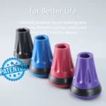 Rehand 2PCS Cane Tips and Crutch Tips Blue,3/4 Inch All Terrain Tip for Cane & Crutch,Rubber Replacement Foot Pad,0.75 Inch Cane Tips Heavy Duty - Image 6