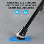 HEALTHBAZAAR Adult Forearm Crutches with Ergonomic Handles,Continuous Height Adjustment,All-Terrain Tip & Non-Slip Base,Magnetic Handle - Image 6