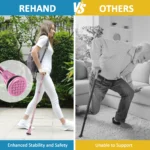 REHAND Foldable Walking Canes,Adjustable Height | Lightweight & Durable | Heavy Duty Walking Cane for Seniors Women & Men,Pink - Image 6