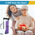 REHAND Walking Canes for Women & Men,Foldable Adjustable Collapsible Walking Stick for Seniors,Pivoting,Purple - Image 6