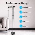 Walking Cane for Men & Women with LED Light - Self Standing Pivot Cane, Adjustable, Lightweight, Folding Walking Sticks for Seniors & Adults with Wrist Strap, Travel Bag - Image 2