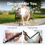 Walking Cane for Men & Women, Foldable Cane with Shock Absorption - Adjustable, Lightweight Collapsible Walking Stick for Seniors & Adults, Comfort Grip Handle, Heavy Duty All Terrain Tip - Image 4