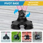 REHAND Walking Cane for Men & Women - Foldable, Adjustable, Lightweight, Self Standing Pivot Walking Cane, Soft Handle Grip, with Travel Bag, Walking Sticks for Seniors & Adults - Image 5