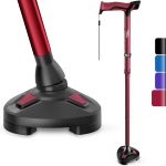Walking Cane for Men & Women - Self Standing Pivot Cane, Adjustable, Foldable Walking Sticks for Seniors & Adults with Wrist Strap, Travel Bag | TRIGRIP