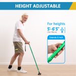 REHAND Walking Cane for Men & Women - Foldable, Adjustable, Lightweight, Self Standing Pivot Walking Cane, Soft Handle Grip, with Travel Bag, Walking Sticks for Seniors & Adults - Image 6