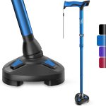 Walking Cane for Men & Women - Self Standing Pivot Cane, Adjustable, Foldable Walking Sticks for Seniors & Adults with Wrist Strap, Travel Bag | TRIGRIP