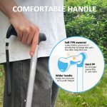 Walking Cane for Men & Women - Folding, Adjustable, Lightweight, Walking Canes for Seniors Balance, Free Standing, Pivot Tip, Soft Handle, Foldable Walking Sticks with Travel Bag - Image 5