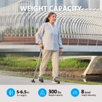 Walking Cane for Men & Women - Folding, Adjustable, Lightweight, Walking Canes for Seniors Balance, Free Standing, Pivot Tip, Soft Handle, Foldable Walking Sticks with Travel Bag - Image 3