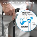 Walking Cane for Men & Women - Self Standing Pivot Cane, Adjustable, Foldable Walking Sticks for Seniors & Adults with Wrist Strap, Travel Bag | TRIGRIP - Image 3